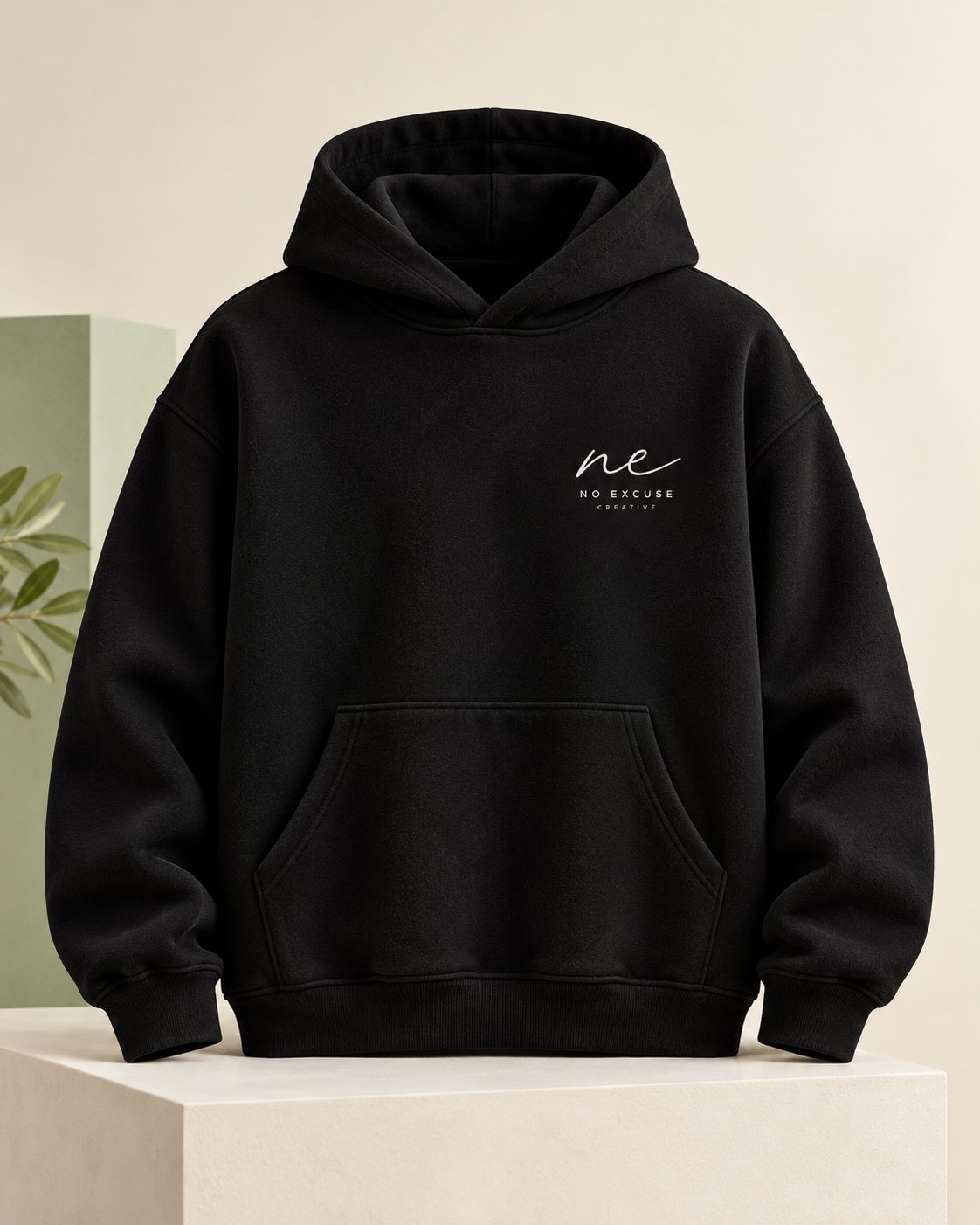 Black No Excuse Creative heavyweight hoodie
